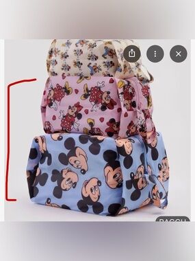 Disney Baggu 3D zip set - Mickey & Minnie only (2 bags total)